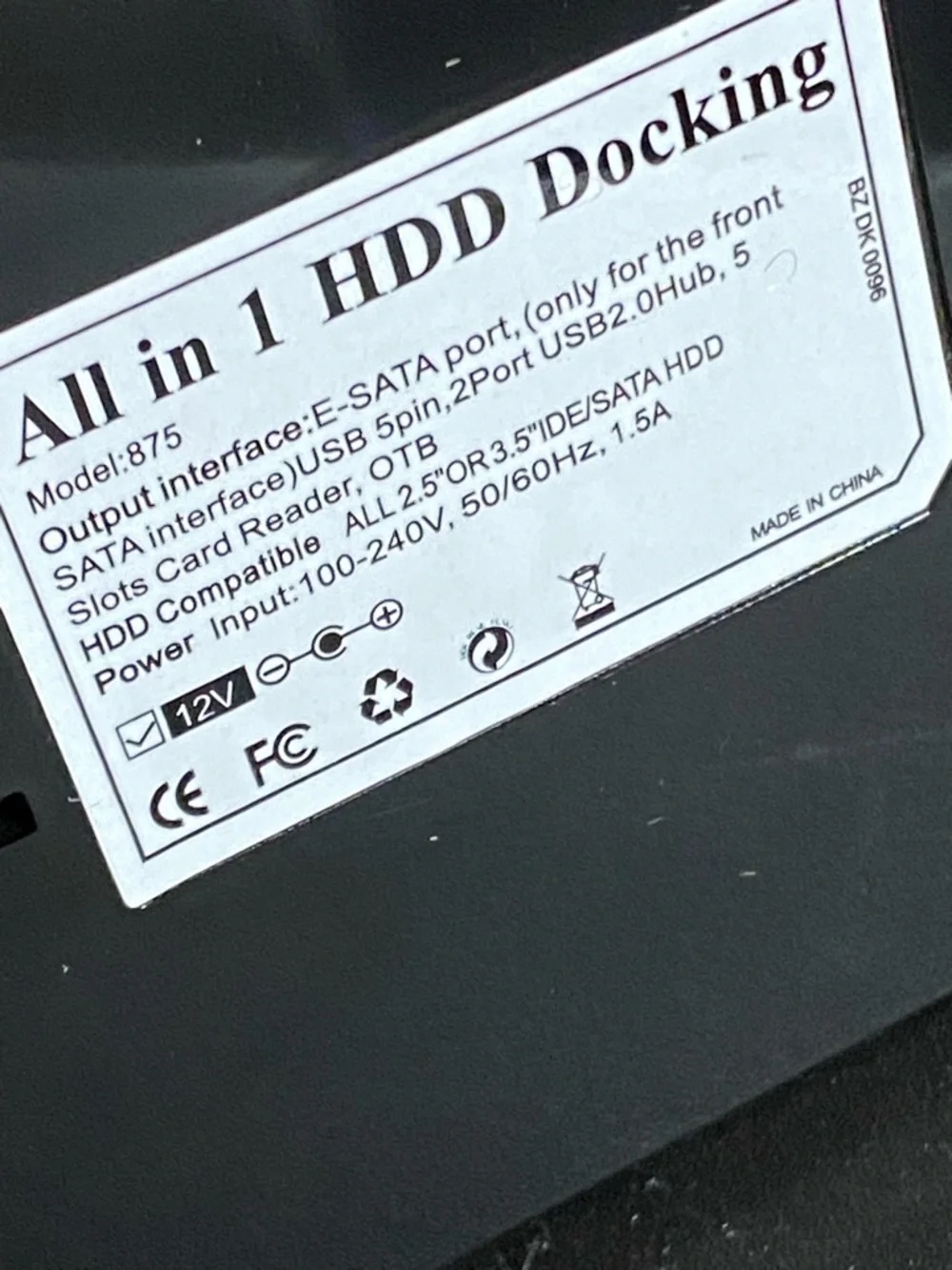 All In 1 HDD Docking Station - Gray